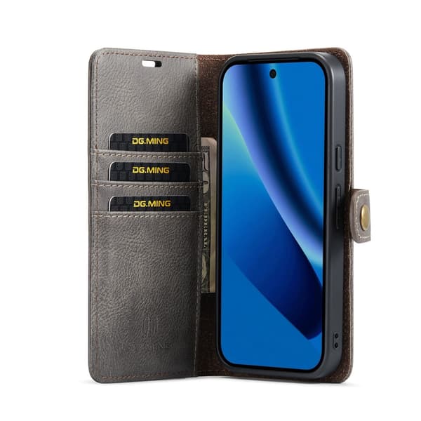 DG MING 2-i-1 Magnet Flip Cover til Google Pixel 10a - Grå