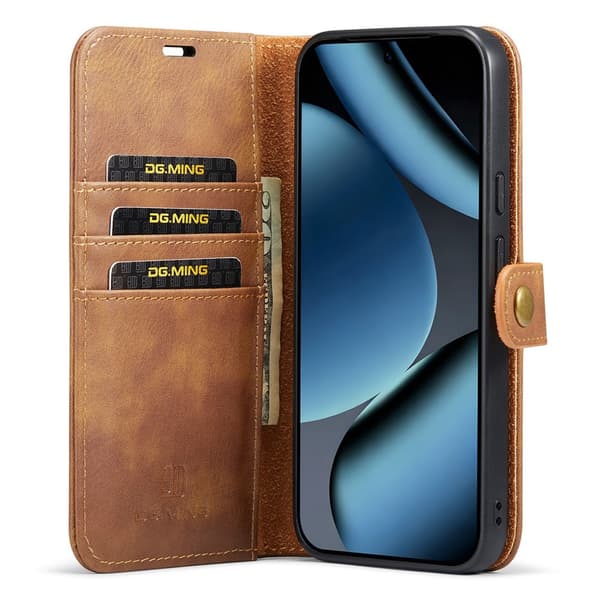 DG MING 2-i-1 Magnet Flip Cover til Google Pixel 11 Pro - Brun