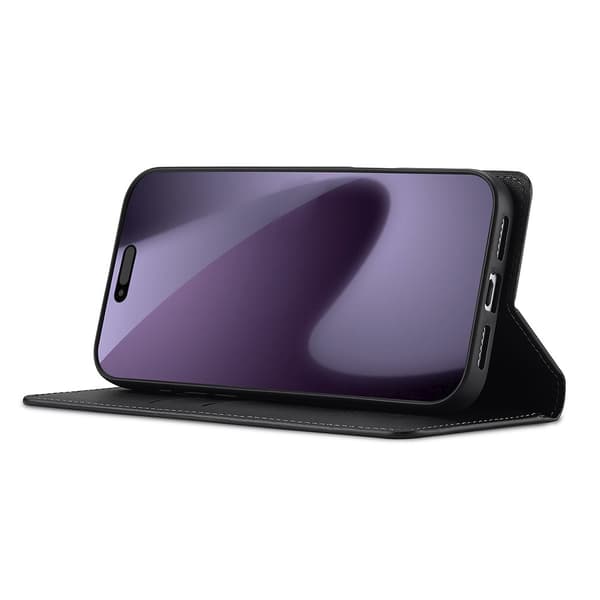 SKALO LC.IMEEKE L1 Series PU-Læder Flip Cover til iPhone 18 Pro - Sort