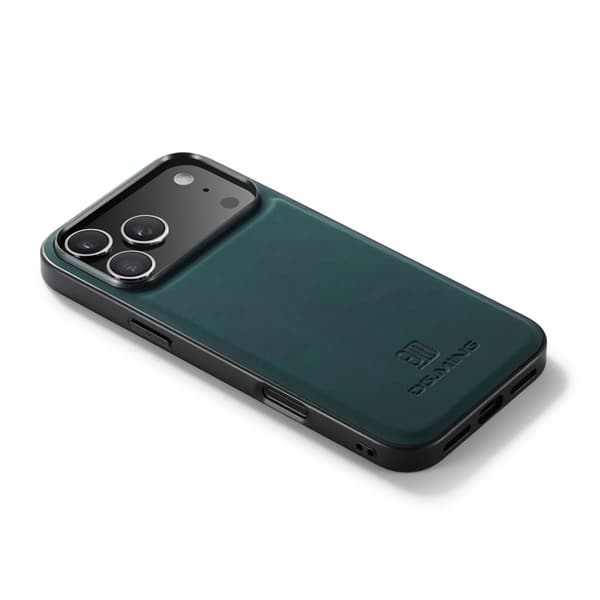 DG MING Premium PU-Läder Hybrid Skal för iPhone 17 Pro Max - Grön