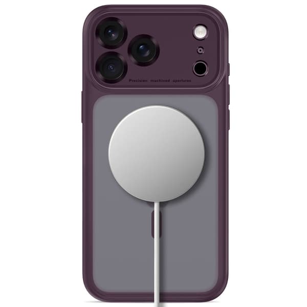 Tech-Protect MagPeak MagSafe CC Suojakuori sopii iPhone 18 Pro - Matte Dark Cherry