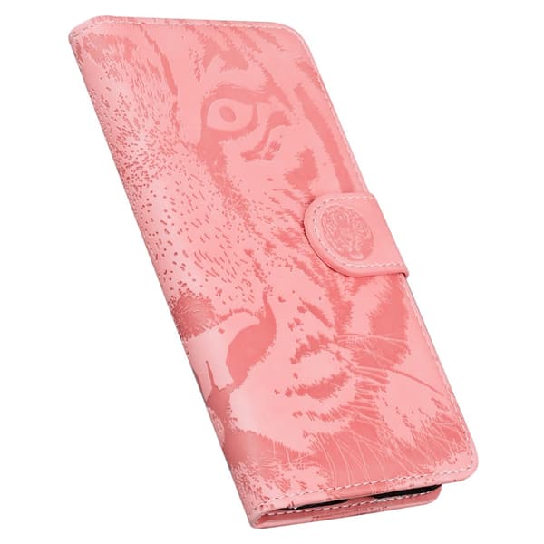 SKALO Embossed Tiger Plånboksfodral för iPhone 18 Pro - Rosa