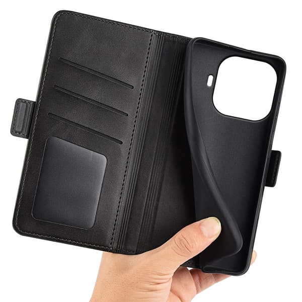 SKALO Premium ID Flip Cover til Xiaomi 17T - Sort