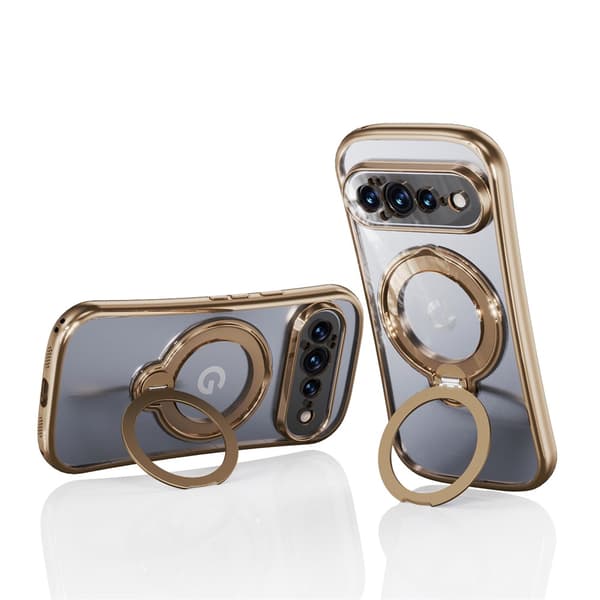 SKALO Electroplated 360° Ring TPU Cover til Google Pixel 11 Pro - Guld