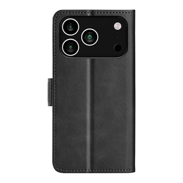 SKALO Premium ID Flip Cover til iPhone 18 Pro - Sort