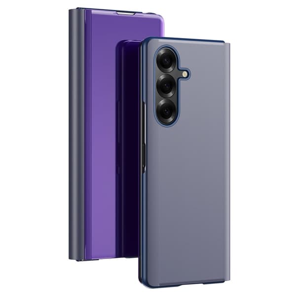 SKALO Samsung Z Fold7 Clear View Plånboksfodral - Lila