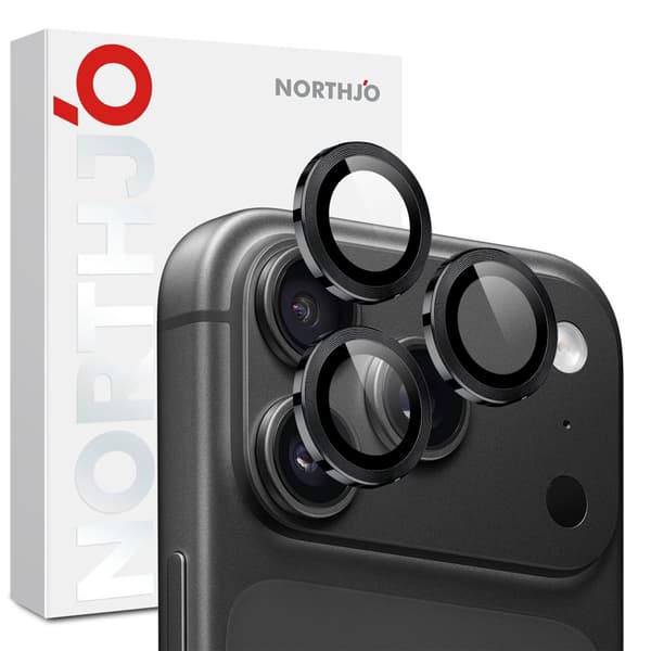 SKALO NORTHJO Kamerabeskyttelse Metalring til iPhone 18 Pro Max - Sort