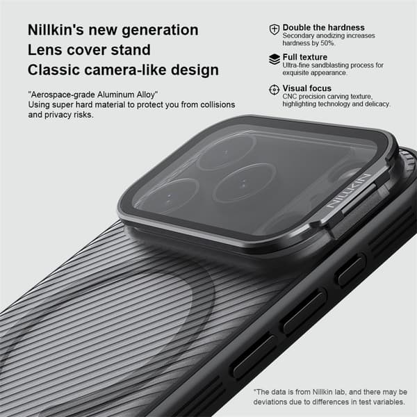 NILLKIN Camshield Prop Magnetic Series Cover til iPhone 18 Pro - Sort