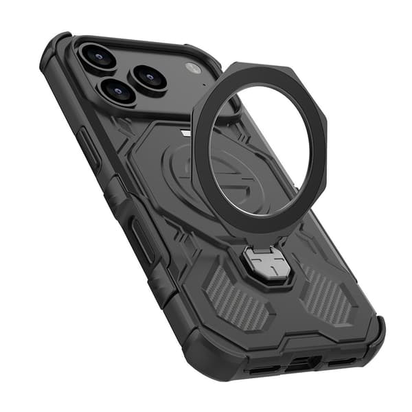 SKALO Armor Roterbar Ring Cover til iPhone 18 Pro - Sort