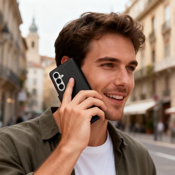 Tech-Protect Wallet Etui til Samsung Galaxy S26 - Sort