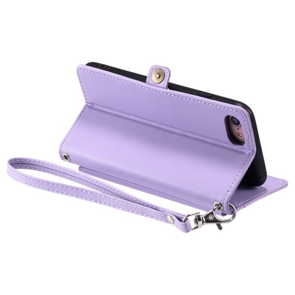 SKALO PU-Läder Envelope Plånboksfodral för iPhone 17e - Lila