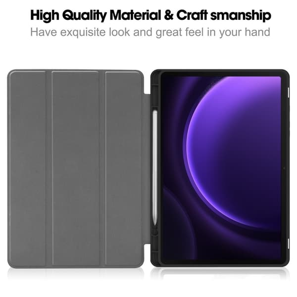 SKALO Samsung Galaxy Tab S10 Lite Trifold Cover - Sort