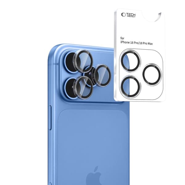 Tech-Protect Camring Fit+ Kameraskydd för iPhone 18 Pro - Transparent