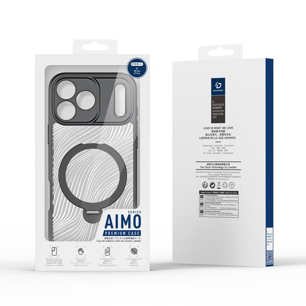DUX DUCIS Aimo Series Kickstand Cover til iPhone 18 Pro - Sort