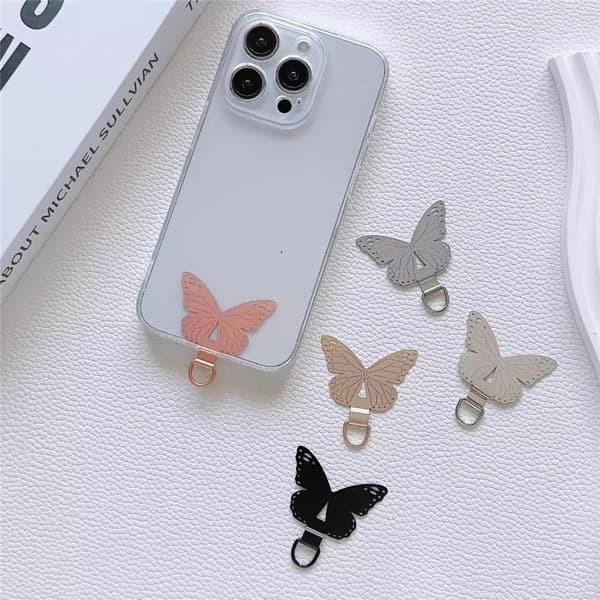 SKALO Universal Butterfly Metal Patch til Bærestrop til Mobil - Sort