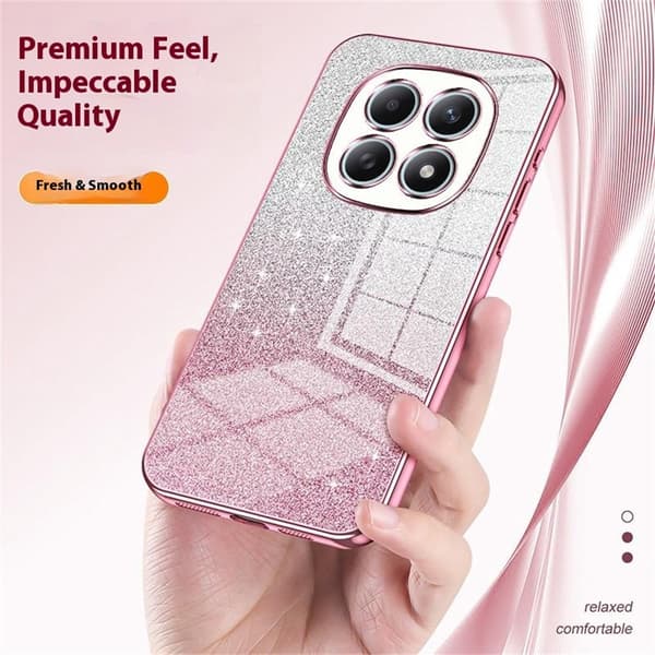 SKALO Electroplating Glitter Cover til Xiaomi Redmi Note 15 5G - Pink