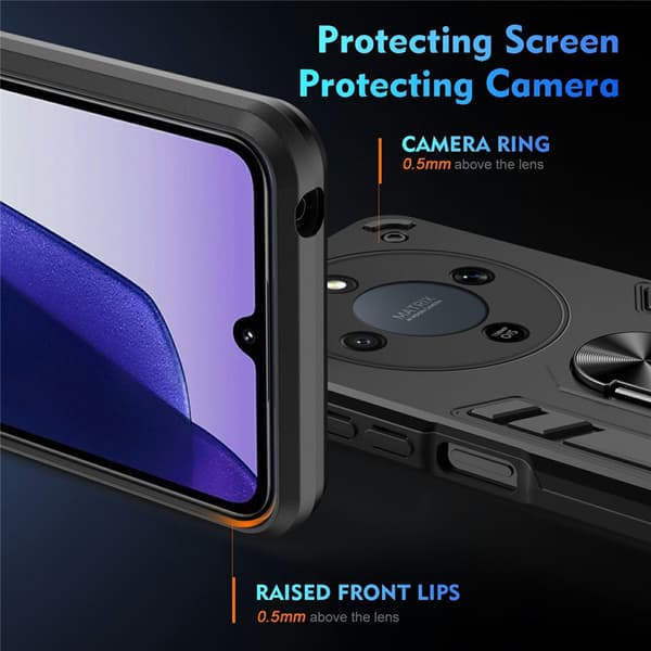 SKALO Armor Metallring Cover til Honor Magic8 Lite - Sort