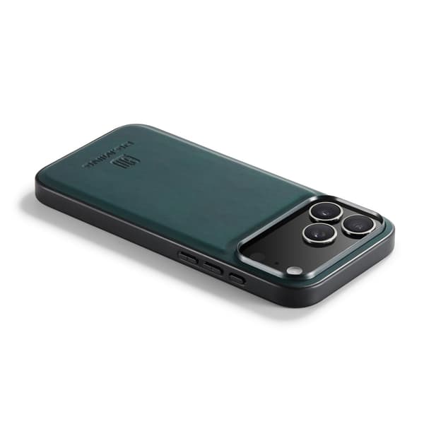 DG MING Premium PU-Läder Hybrid Skal för iPhone 17 Pro Max - Grön