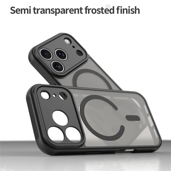 SKALO Mat Hybrid Cover til iPhone 18 Pro Max - Sort