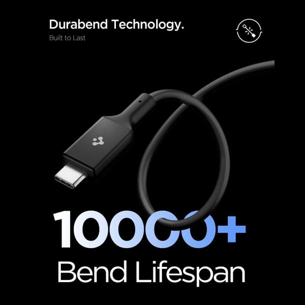 Spigen EB10020CC Essential USB-C-kaapeli 100W 2m - Musta