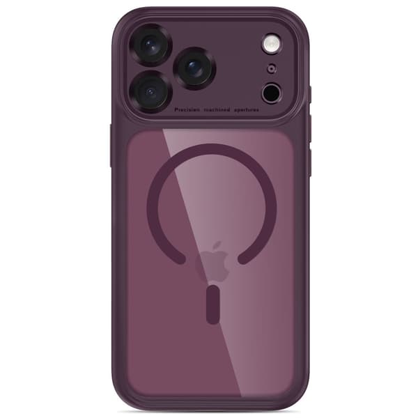 Tech-Protect MagPeak MagSafe CC Suojakuori sopii iPhone 17 Pro Max - Dark Cherry