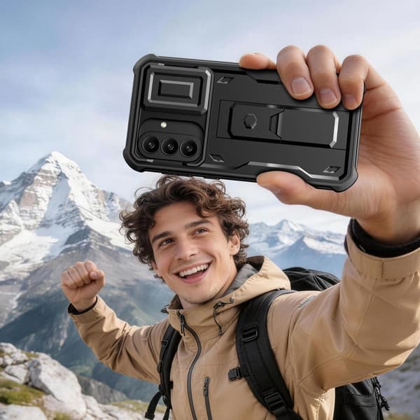 Tech-Protect Kevlar Cam+ 360° Cover med front til Samsung Galaxy A37 5G - Sort