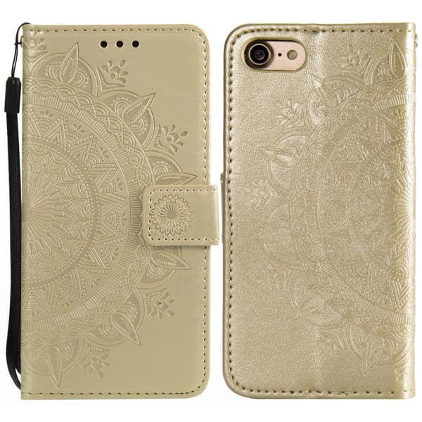 SKALO Mandala Flip Cover til iPhone 17e - Guld