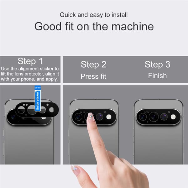 IMAK Metall Kameraskydd för Google Pixel 11 Pro - Svart