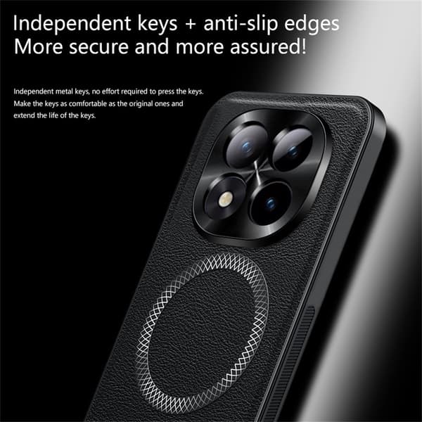 SKALO PU-Læder Cover til Xiaomi Redmi Note 15 Pro+ 5G - Sort