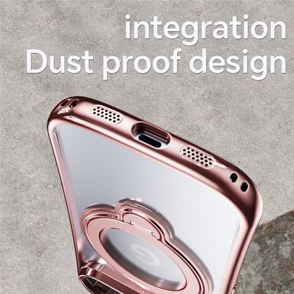 SKALO Electroplated 360° Ring TPU Cover til Google Pixel 11 Pro - Pink