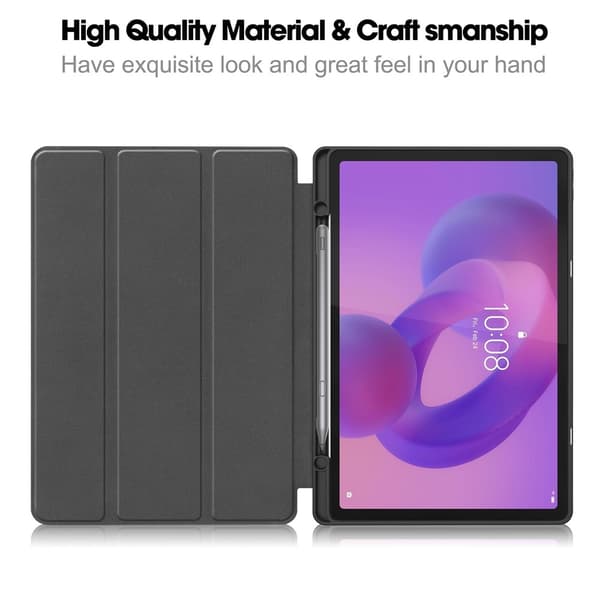 SKALO Trifold Cover til Lenovo Idea Tab Plus - Grå
