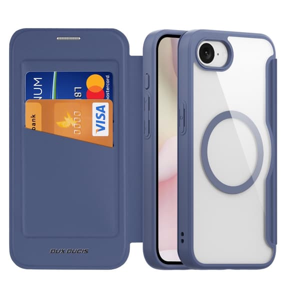 DUX DUCIS Skin X Pro Plånbok för iPhone 17e - Blå
