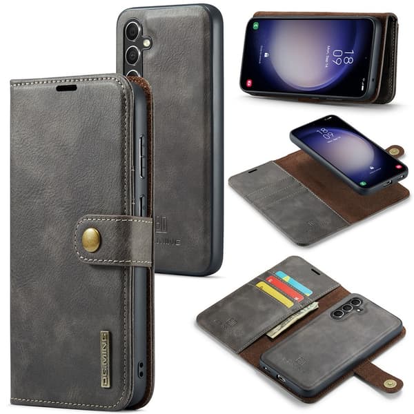 DG MING 2-i-1 Magnet Plånboksfodral för Samsung Galaxy S26+ - Grå