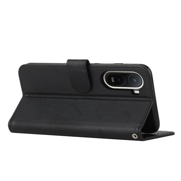 SKALO Embossed PU-Læder Flip Cover til Xiaomi Redmi A7 Pro 4G - Sort