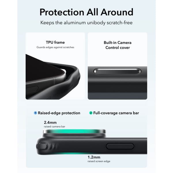 ESR Classic Hybrid Kickstand MagSafe Cover til iPhone 18 Pro – Sort