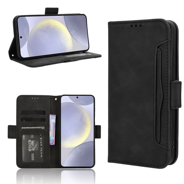 SKALO Samsung S25 FE 6-RUM Flip Cover - Sort