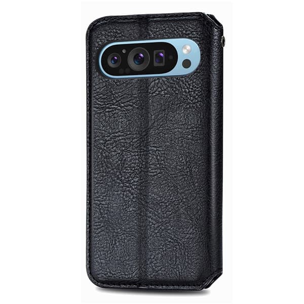 SKALO Embossed Premium Plånboksfodral för Google Pixel 11 - Svart