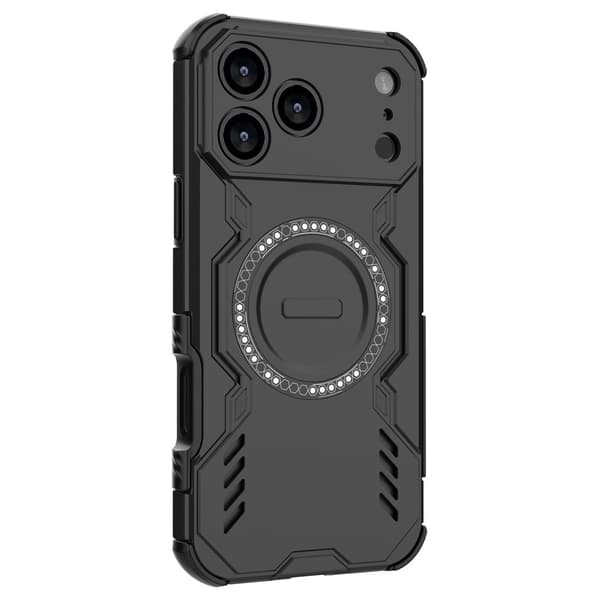 SKALO Armor Ventilated Heat Dissipation Cover til iPhone 18 Pro Max - Sort