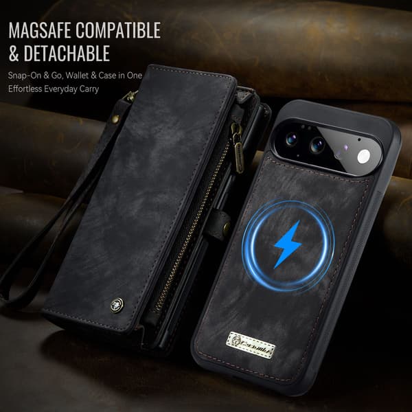 CaseMe 008 BIg Wallet 2in1 Magnet Flip Cover til Google Pixel 11 - Sort