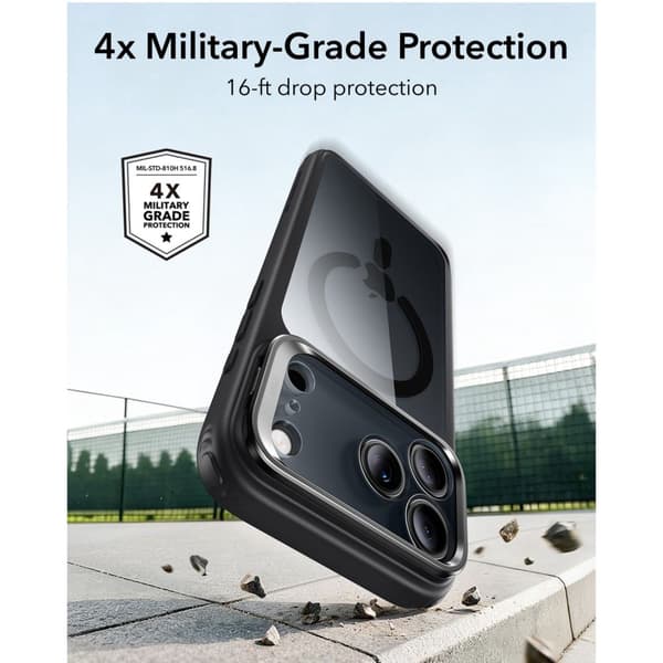 ESR Classic Hybrid Kickstand MagSafe Cover til iPhone 18 Pro – Sort