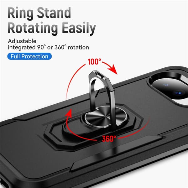 SKALO Armor Metalring Cover til Google Pixel 10a - Sort