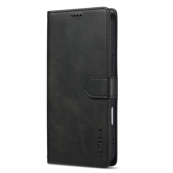 SKALO LC.IMEEKE Premium PU-læder Flip Cover til iPhone 18 Pro Max - Sort