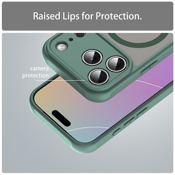 SKALO Mat Hybrid Cover til iPhone 18 Pro - Grøn