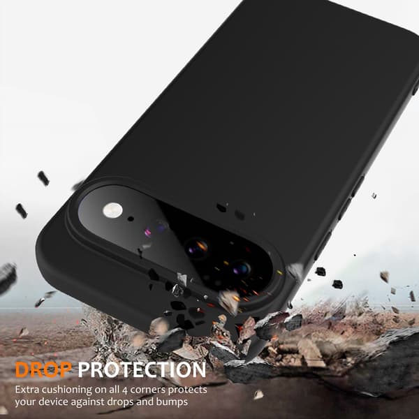 SKALO Ultratyndt Silikonecover til Google Pixel 11 - Sort