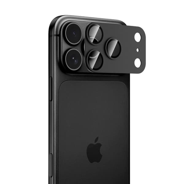 Tech-Protect Camfull Fit+ Kamerabeskyttelse Aluminium og Hærdet glas til iPhone 18 Pro Max - Sort