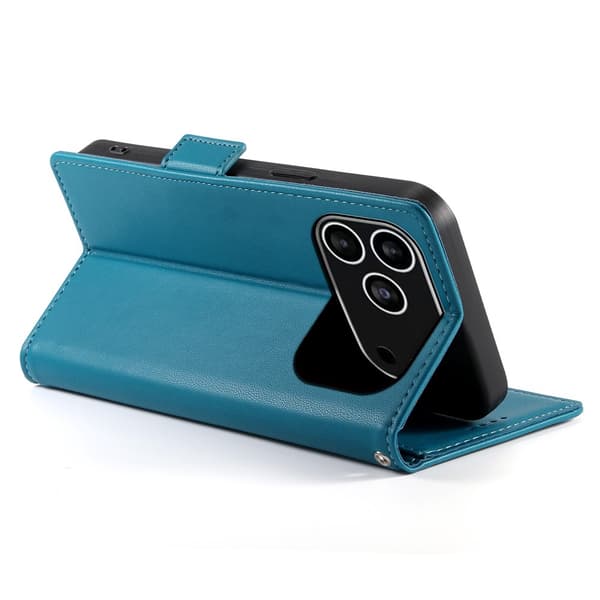 SKALO PU-læder Flip Cover til iPhone 18 Pro - Blå