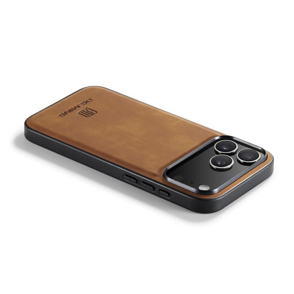 DG MING Premium PU-læder Hybrid Cover til iPhone 18 Pro Max - Brun