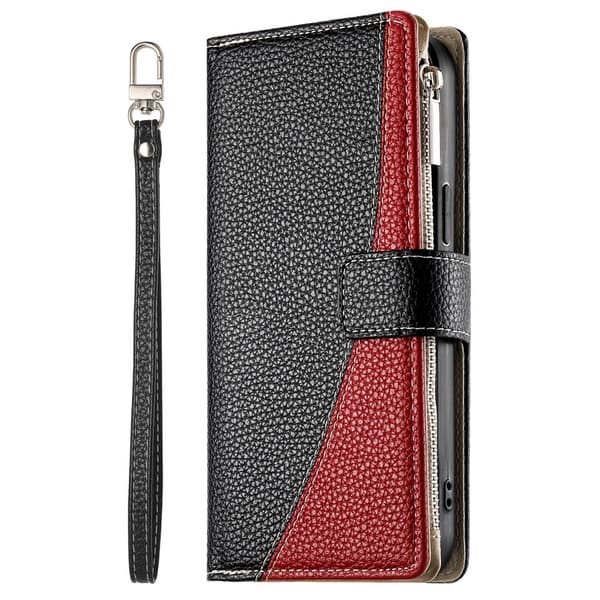 SKALO Litchi Big Wallet Flip Cover til Samsung Galaxy A27 5G - Sort