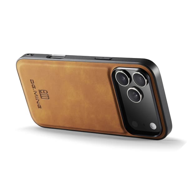 DG MING Premium PU-læder Hybrid Cover til iPhone 18 Pro Max - Brun