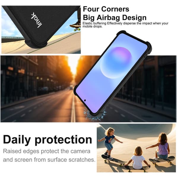 IMAK Drop Proof Matte TPU Cover til Samsung Galaxy A27 5G - Sort